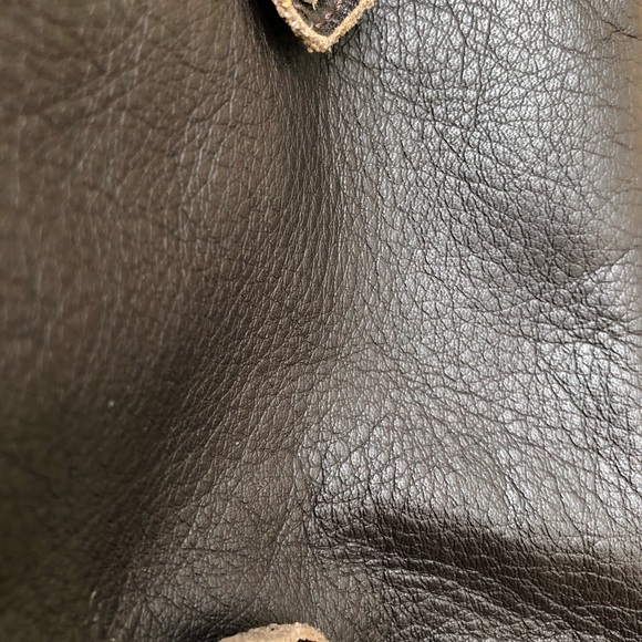 Gustto Spanish Leather Handbag Chocolate/Lime - Picture 7 of 7